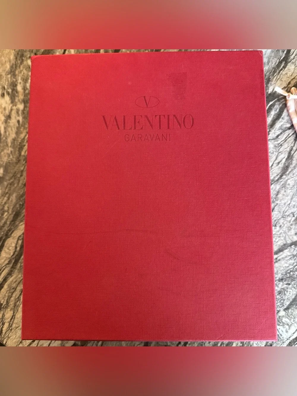 Valentino Garavani Metallic Rose Gold Mary Jane Block Heel